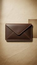 Ink brown envelope clutch